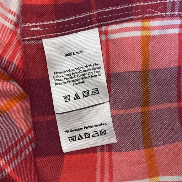 Eddie Bauer Boyfriend Fit Long Sleeve Plaid Button Up Shirt A102* - Picture 4 of 4